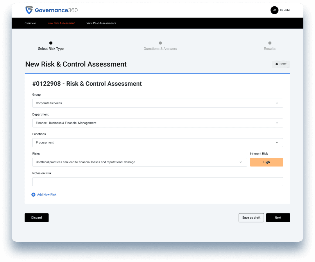 Governance360 Screenshot